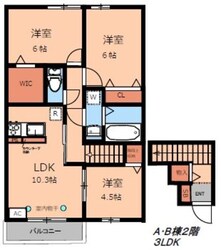 Garden House A棟の物件間取画像